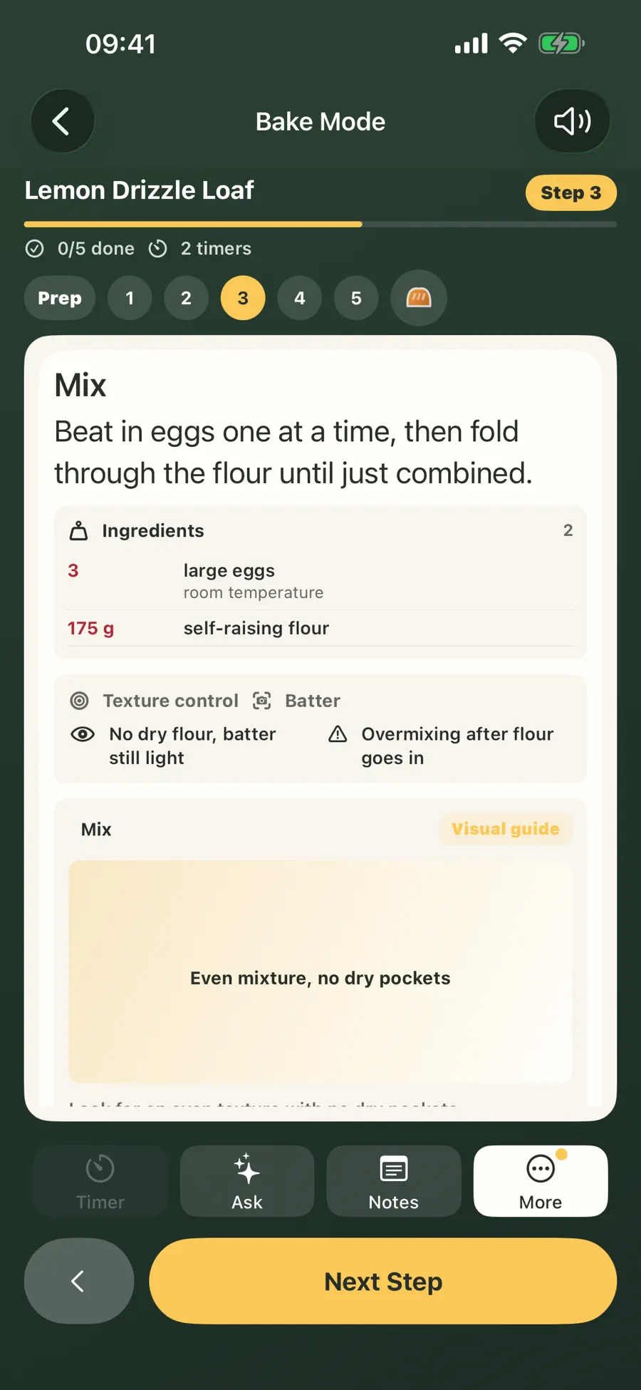 Released iOS Bake Mode with step instructions, ingredients and timers
